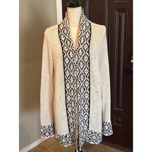 Lucky Brand Geometric Cardigan Sweater